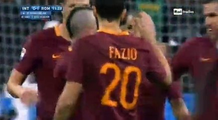 Radja Nainggolan Goal Inter 0 - 1 AS Roma SA 26-2-2017