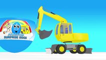 Excavator Digger 3D for Kids to Learn Colors & Numbers | Surprise Eggs Colours Counting for Toddlers