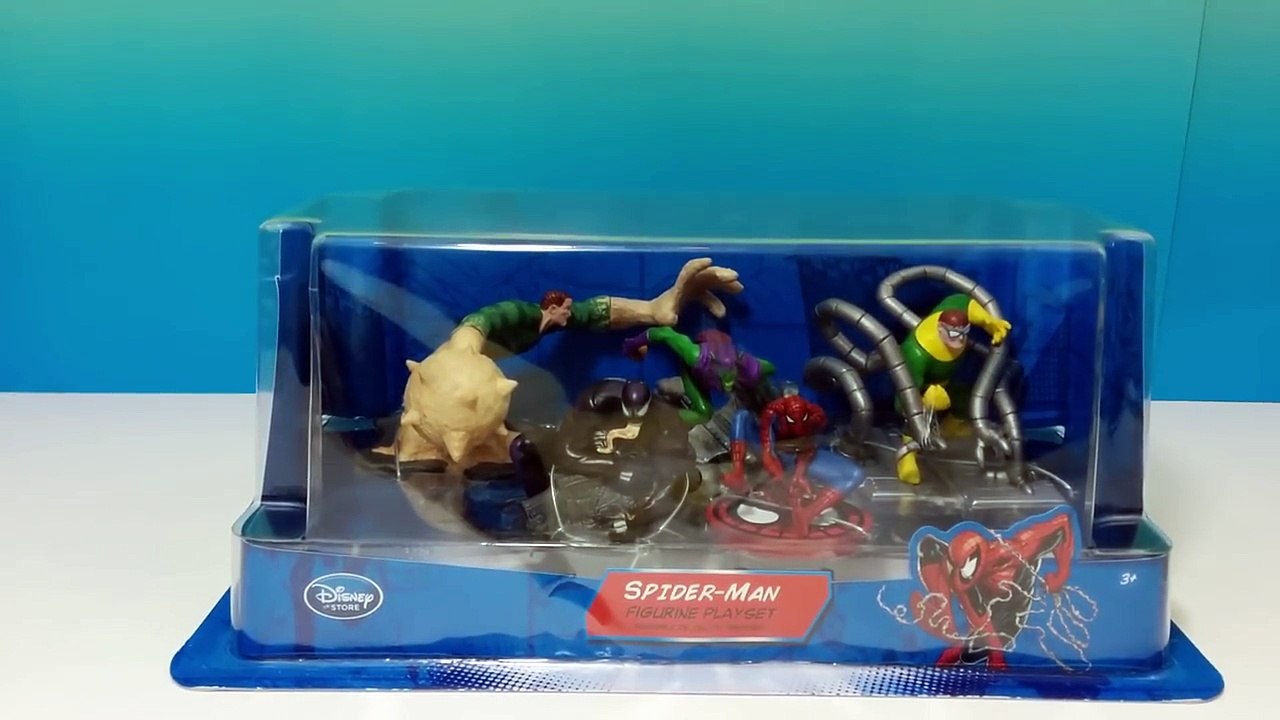 5 Marvel Spiderman Figures Playset Video Review Doctor Octopus Venom Green Goblin Sandman
