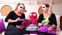 Joker Girl vs Joker Girl Twins PEPPER ON KINDER SURPRISE EGGS PRANK! - Real Life Superheroes F