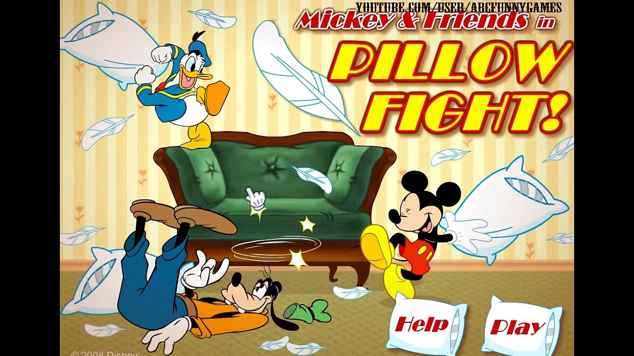 Mickey Mouse Y Sus Amigos En La Pelea De Almohadas En Línea, Juegos Para Niños