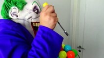 Spiderman Poo Colored Balls with Frozen Elsa vs Joker - Fun Superheroes Movie In Real Life-w2L