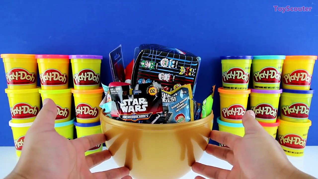 GIANT MEGA MAN Surprise Egg Play Doh - Capcom Video Game Toys Minecraft Transformers Avengers