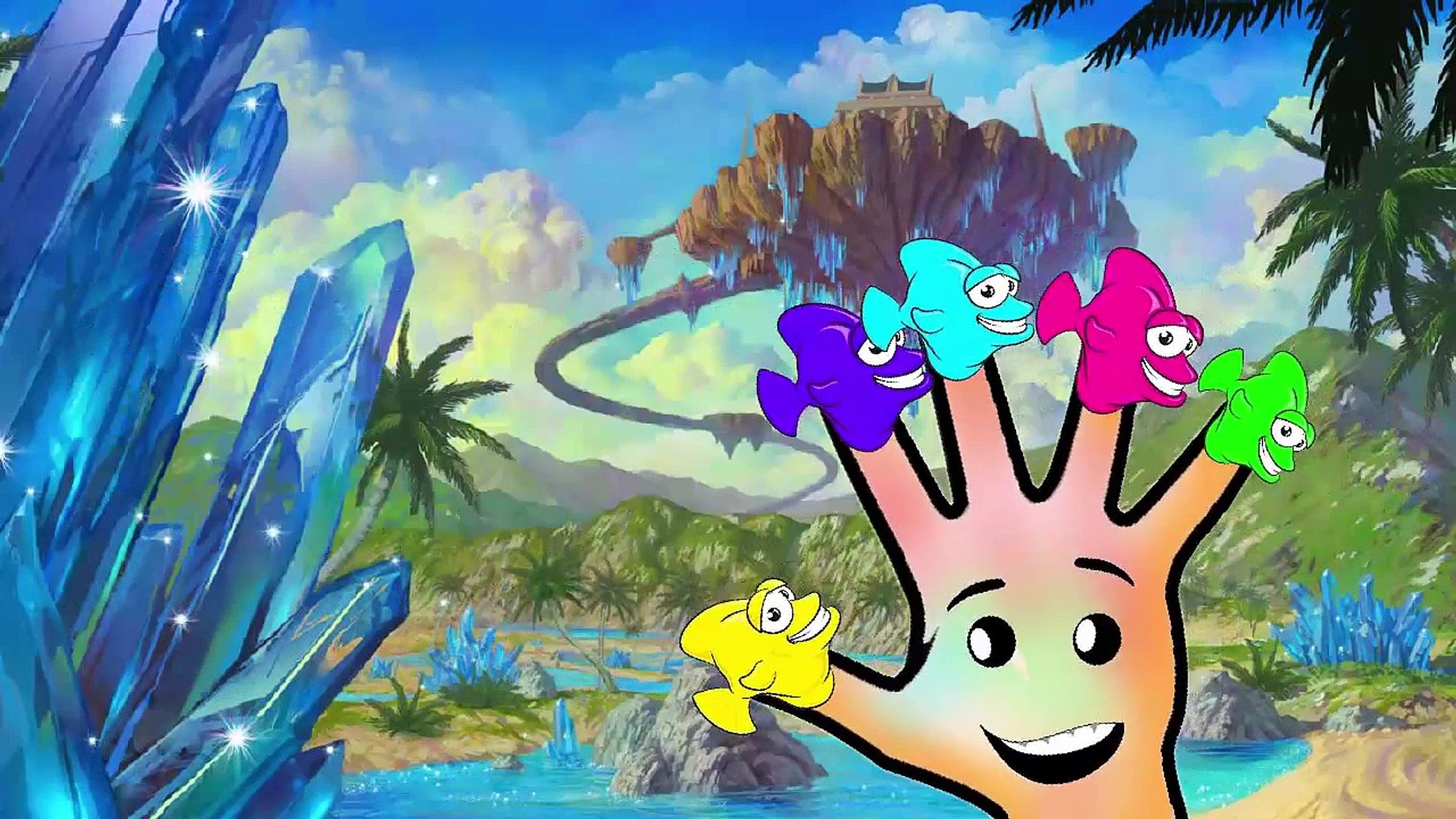 ⁣Рыба Палец Семья Nursery Finger Семья Мультфильм Животных Палец Детей