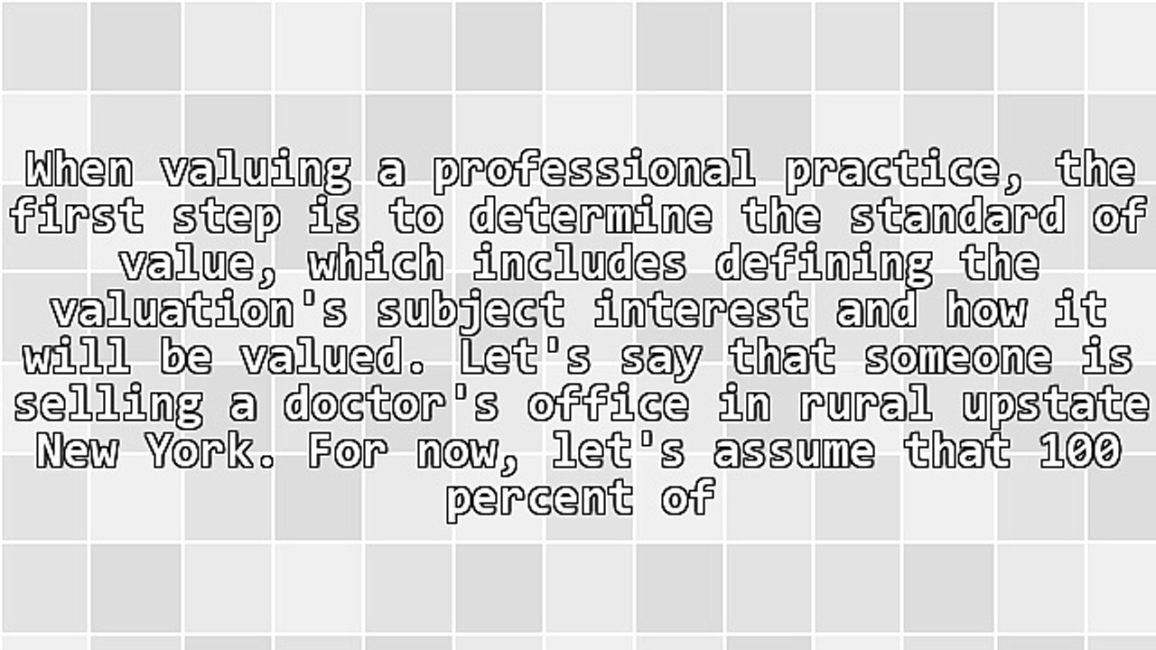 How To Value A Professional Practice