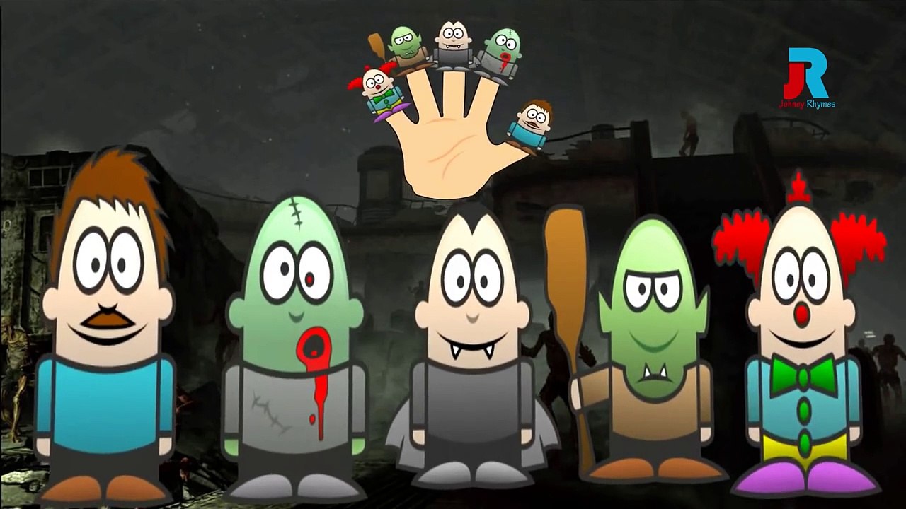 ZOMBIE Cartoon Finger Family Animation Nursery Rhymes For Children