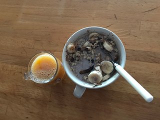 Petit dejeuner plein de proteine