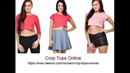 Navy Colour Crop Top for Women