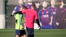 FC Barcelona training session: After Atlético, focus switches to Sporting on Wednesday