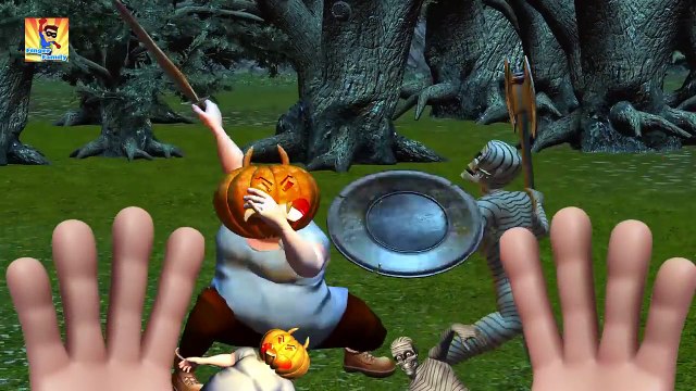 Finger Family Rhymes for Children Pumpkin Head Vs Mummy | Finger Family Nursery Rhymes | Halloween