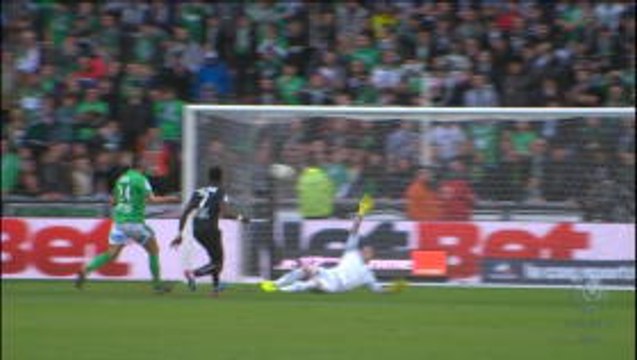 Rodelin scored a crucial goal as Caen won against Saint-Etienne