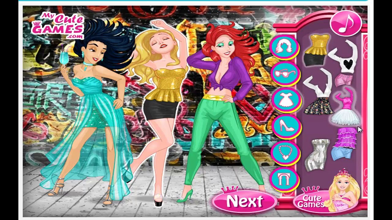 Las Princesas De Disney Noche De Dibujos Animados Video Juego Para Niños