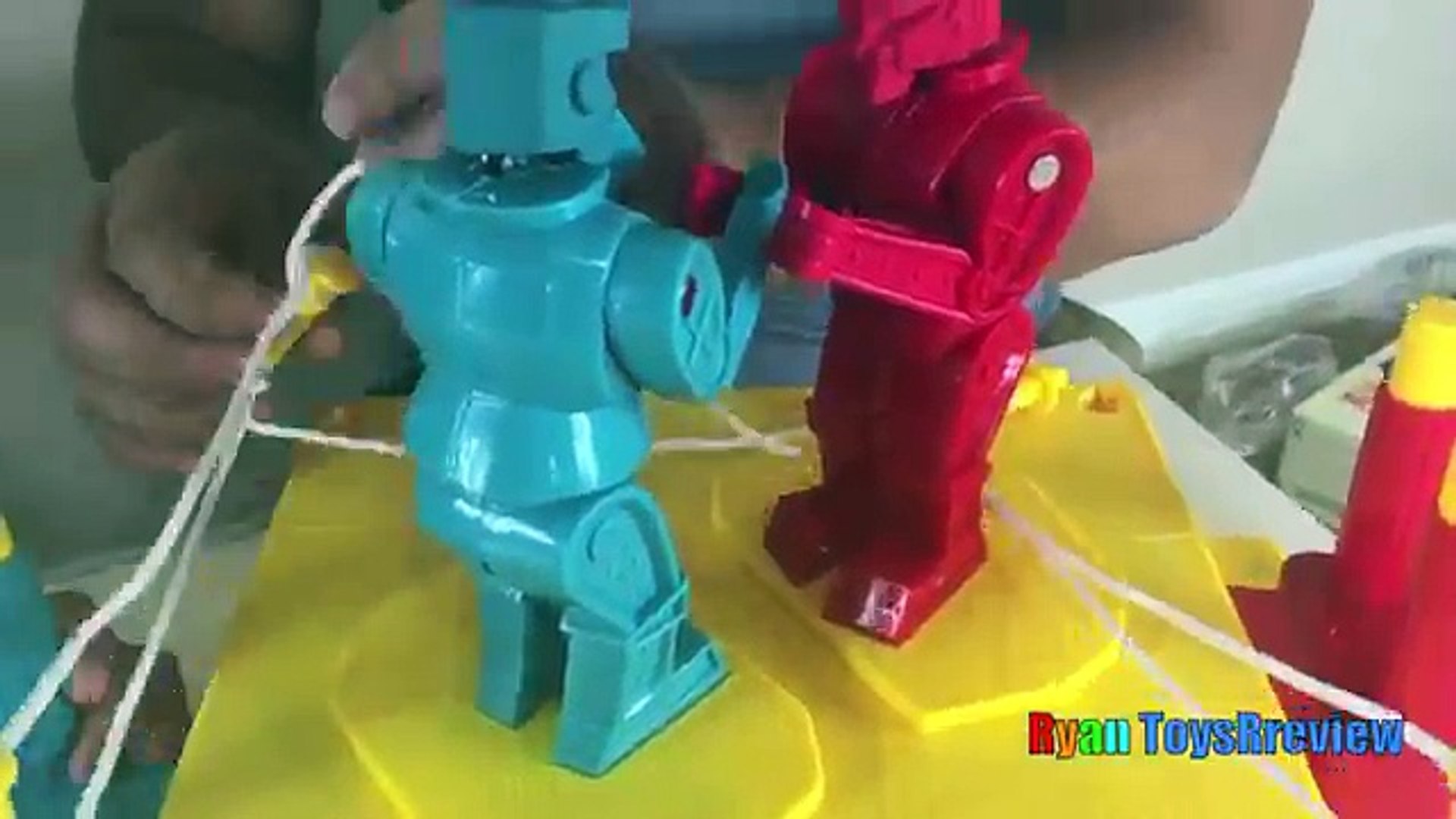Rock em Sock em Robots Family Fun Classic Game for kids Surprise Toy Car Ryan ToysReview