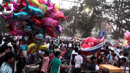 Millions of people flock to the Shaheed Minar premises