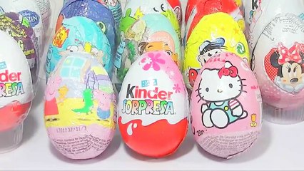 3 Oeufs Surprises Kinder Surprise. PEPPA PIG, PRINCESS KINDER, HELLO KITTY киндер сюрприз яйца