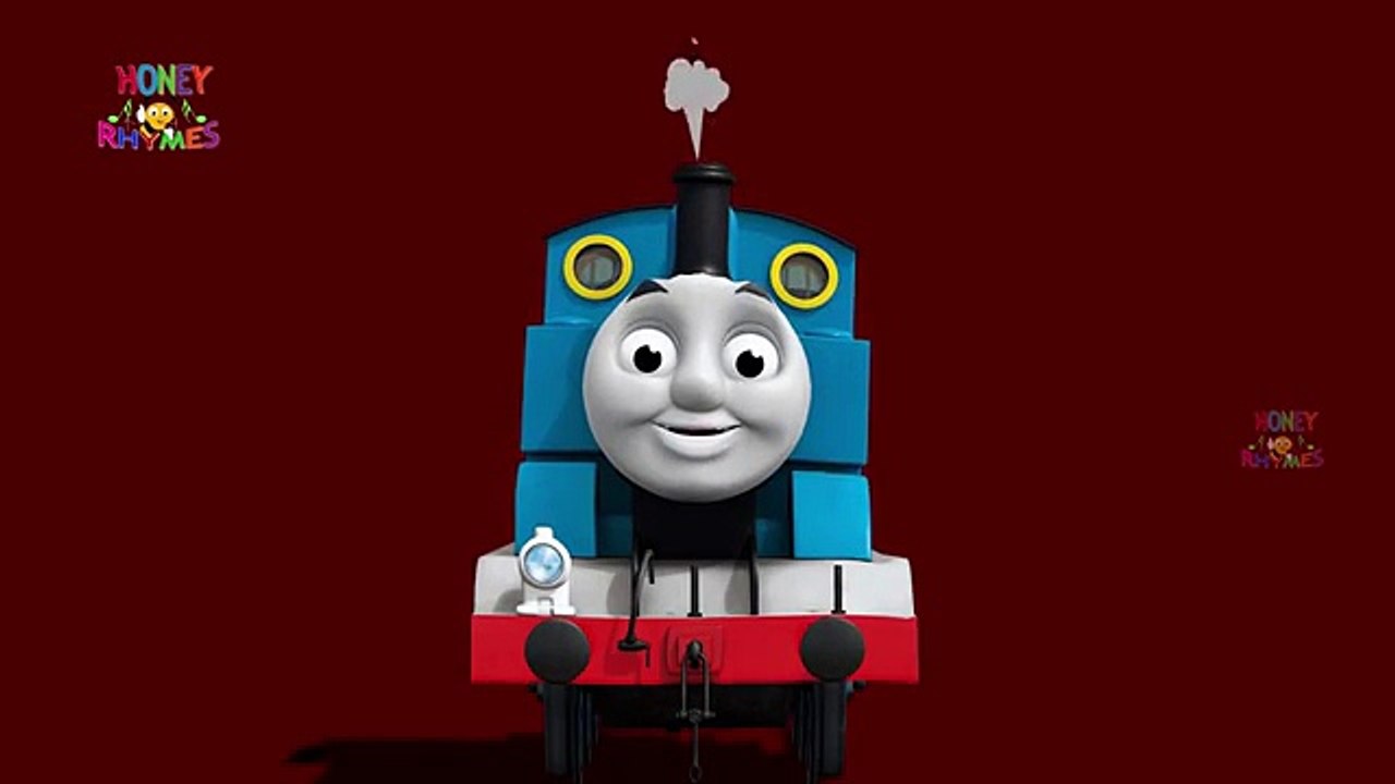 Thomas the Tank Engine Friends Jumping on the Bed - Five little monkeys Nursery Rhyme Song