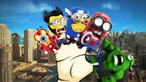 Finger Family Nursery Rhymes Minions Hulk Cartoons For Children | Superman Finger Family