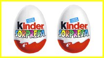 Two Surprise Eggs Kinder with Minions and Toy Surprise Dos Huevos Sorpresa Kinderueberraschung