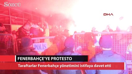 Fenerbahçe taraftarından yönetime protesto