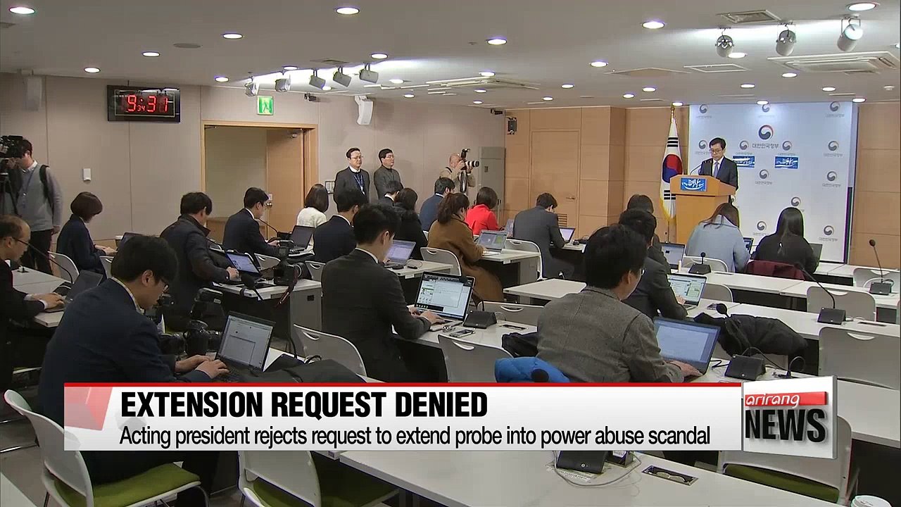 Acting president rejects request to extend probe into power abuse scandal