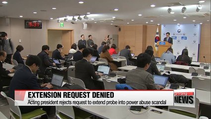 Acting president rejects request to extend probe into power abuse scandal