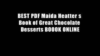 BEST PDF Maida Heatter s Book of Great Chocolate Desserts BOOOK ONLINE
