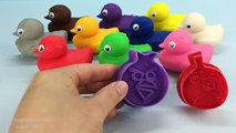 Learn Colors Play Doh With Duck Yellow Toys and Angry Birds Molds Fun Creative For Kids
