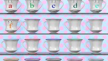 Alphabet Teapot & Teacups - Lowercase Letters