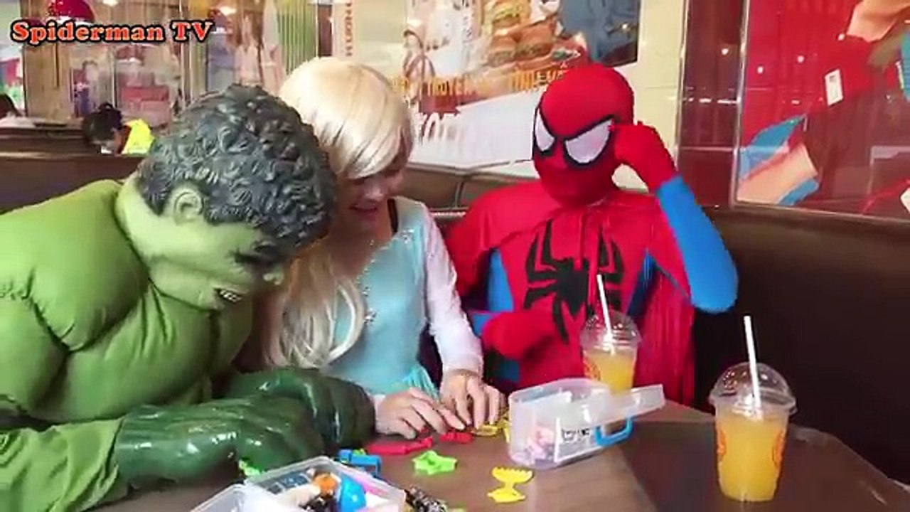 Pink SpiderGirl becomes Mermaid Elsa mermaid Spiderman vs Joker True Love Fun Superhero in
