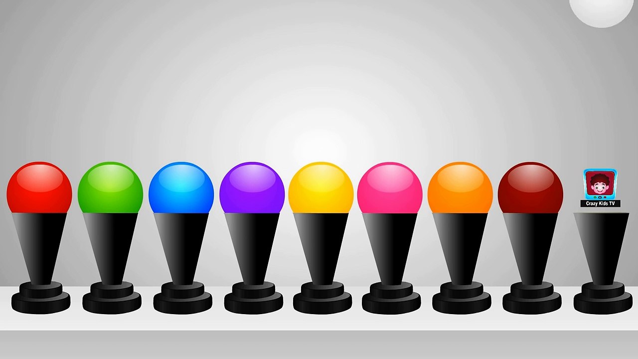 Learn Colors for Children Toddlers Kids Babies with 2D Color Balls Crazy Kids TV