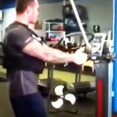 Randy Orton working out in a gym