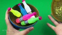 Aprender los Colores con los Dulces Botellas de Polvo! Aprendizaje Divertido Concurso!