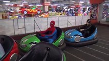 Frozen Elsa Horse racing vs Joker moto Spiderman in real life fun Superheroes pinks spider