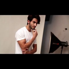 Men's White T-Shirt Half Sleeve, Behind the Scenes @Neevov Shoot
