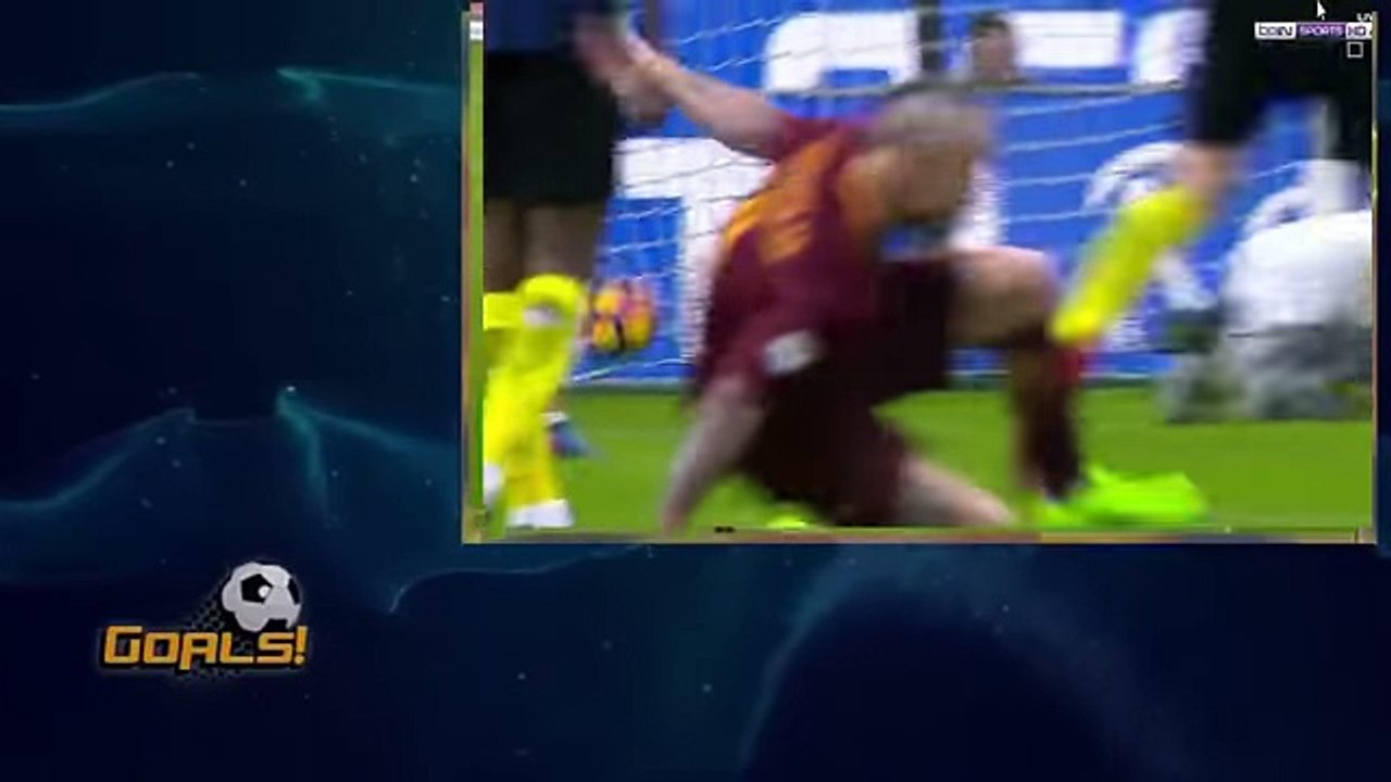 ملخص لمسات محمد صلاح امام انتر ميلان (اهداف روما و انتر ميلان 3-1 )حفيظ دراجي 2017