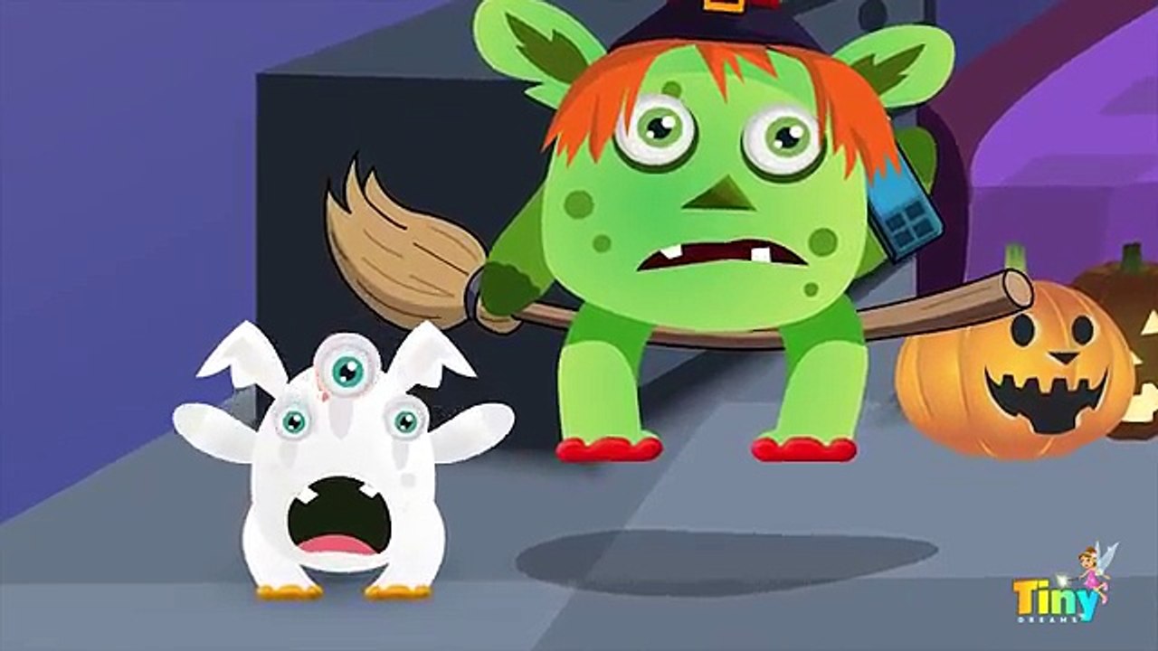 Five Little Monsters Jumping on the Bed - Nursery Rhyme, Number Song