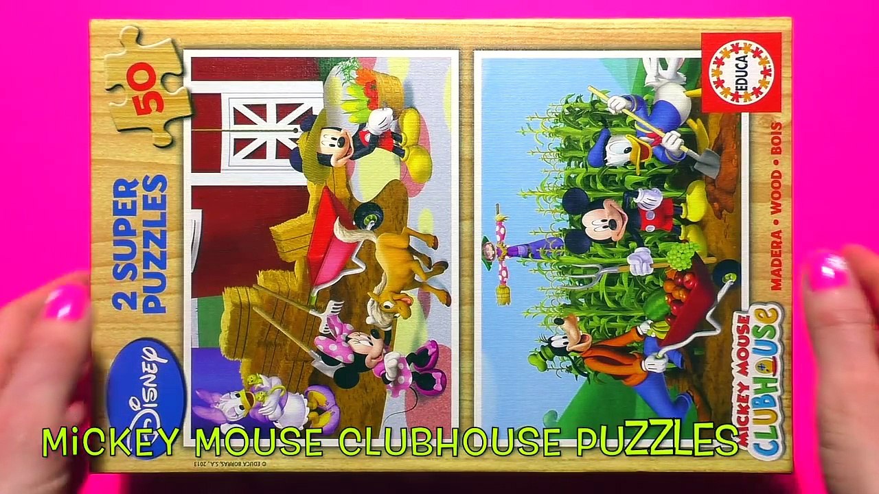 CLUBHOUSE Disney Puzzle Games Mickey Mouse Rompecabezas Junior Games JR Kids Learning Toys Yapboz