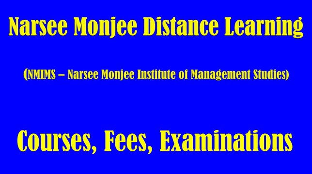 Narsee Monjee Distance Learning