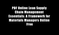 PDF Online Lean Supply Chain Management Essentials: A Framework for Materials Managers Online Free