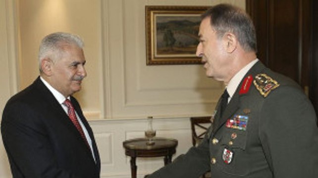 Başbakan Yıldırım, Orgeneral Akar'ı Çankaya Köşkü'nde Kabul Etti