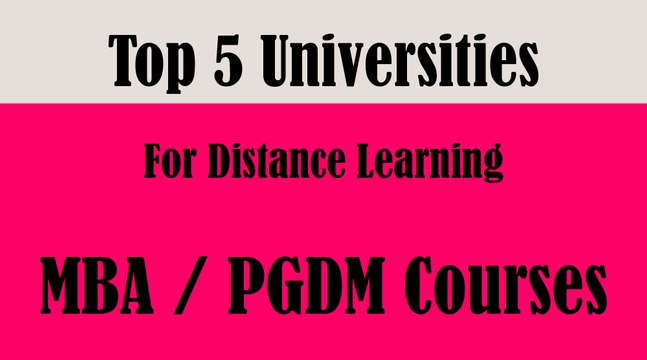 Top 5 Universities for Distance learning MBA