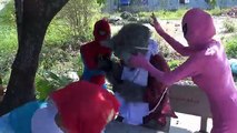 Reaper vs Spiderman vs Elsa espada de batalla Rosas SpiderGirl la Diversión de los Superhéroes de la película en la real li