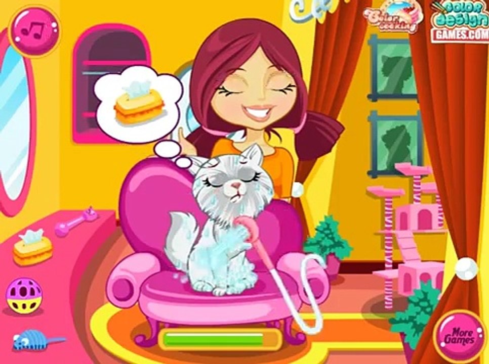 La Gata Angela! La serie #1. Las películas de dibujos animados sobre los gatitos. Dibujos animados para niñas. El juego de un gato.