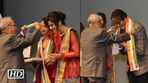 Big B, Taapsee felicitate by President Pranab Mukherjee | PINK Screening