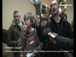 Action du Collectif Nos Droits contre leurs Privilèges