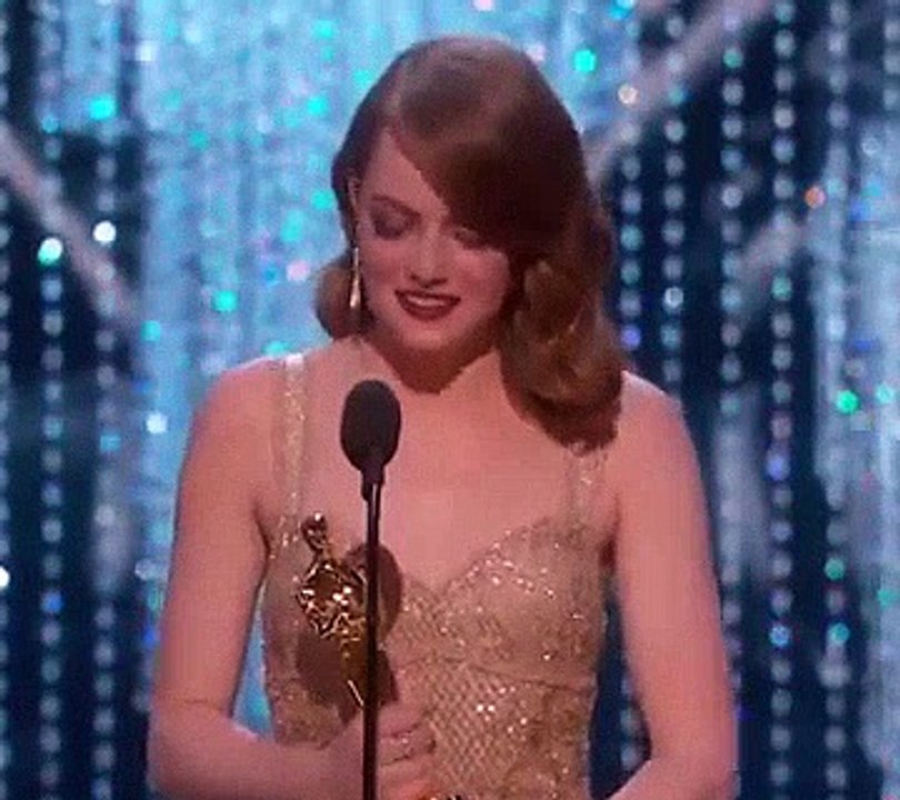 Emma Stone Oscars Speech for Best Actress Win _ Oscars 2017