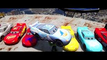 20 MCQUEEN CARS COLORS!!! Green, Red, Yellow Disney Pixar DINOCO smashed by HULK!