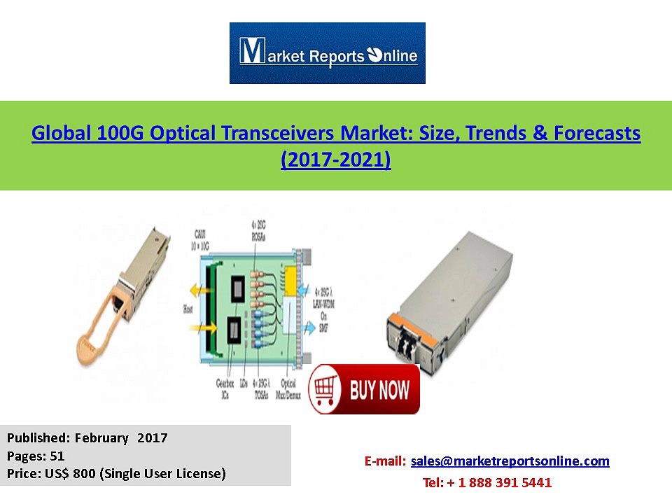 100G Optical Transceivers Market Size, Global Growth Analysis and 2021 Forecasts