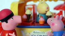 Pig George e Peppa Pig Na Lojinha De Sorvetes Yummy Nummies Tomando Sorvete de Casquinha d