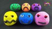 Learn Colours with Playfoam Happy Smiley Face Surprise Eggs | Learn Colours with Squishy Foam